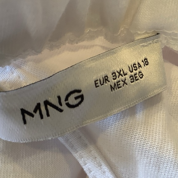 Mango Halter Neck Open Back White Dress Size 3XL Long Flowing 100% Cotton NEW - Picture 11 of 13